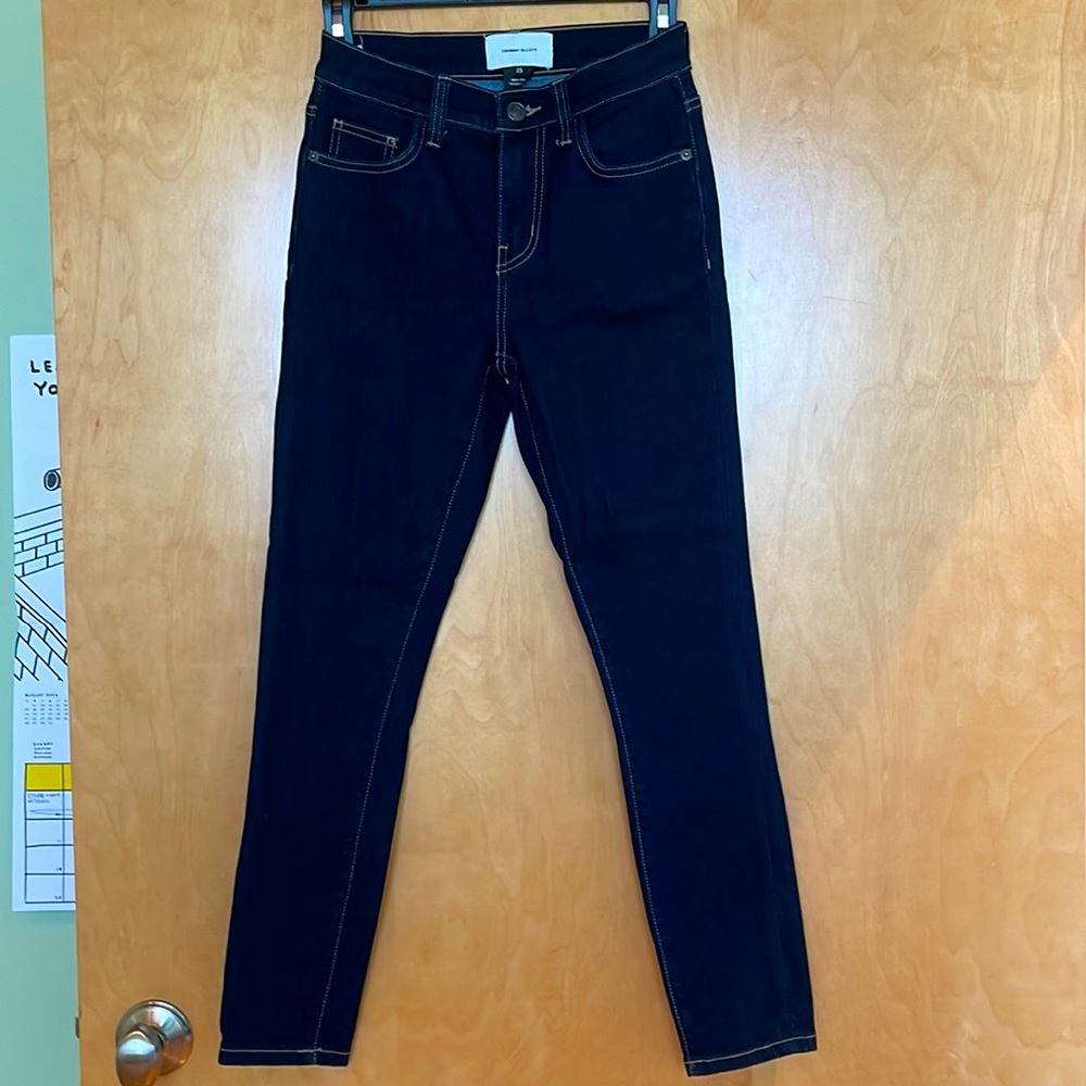 current/elliott dark stretch jeans